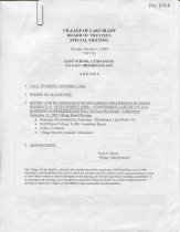 Board of Trustees Special Meeting